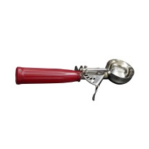 CAC China SICD-24RD Stainless Steel Thumb Disher with Red Handle 1.3 oz., #24