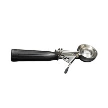 CAC China SICD-30BK Stainless Steel Thumb Disher with Black Handle 1 oz., #30