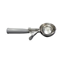 CAC China SICD-8GY Stainless Steel Thumb Disher with Gray Handle 4 oz., #8