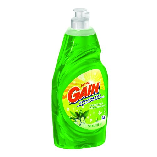 Gain Dishwashing Liquid, Original, 8 oz. Bottle, 18/Carton