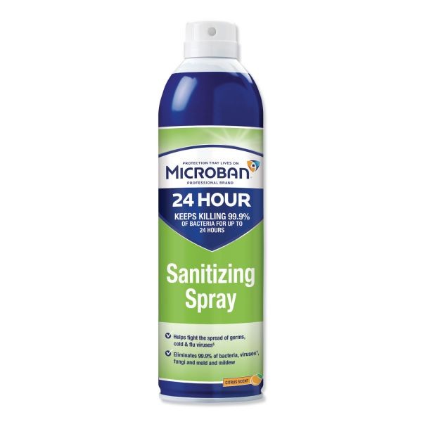 Disinfectant Sanitizing Spray, Citrus, 15 oz