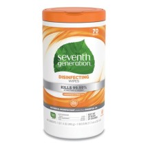 Seventh Generation Disinfecting and Cleaning Wipes, 7&quot; x 8&quot;, White 6/Case
