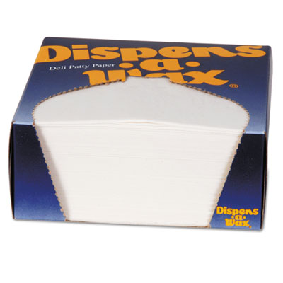Dispens-A-Wax Waxed Deli Patty Paper, 4 3/4 x 5, White, 1000/Box