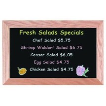 Aarco Products OC1218NT Black Chalkboard with Oak Frame, 18"W x 12"H