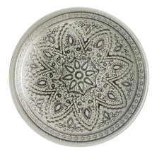 Jay Companies 1900052 Divine Silver Glass Round 13&quot; Charger Plate