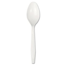 Dixie Cutlery  Heavy Weight White Plastic Teaspoon 1000/Carton