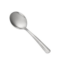 CAC China 1001-04 Dominion Bouillon Spoon, Medium Weight 18/0, 6&quot; - 1 dozen
