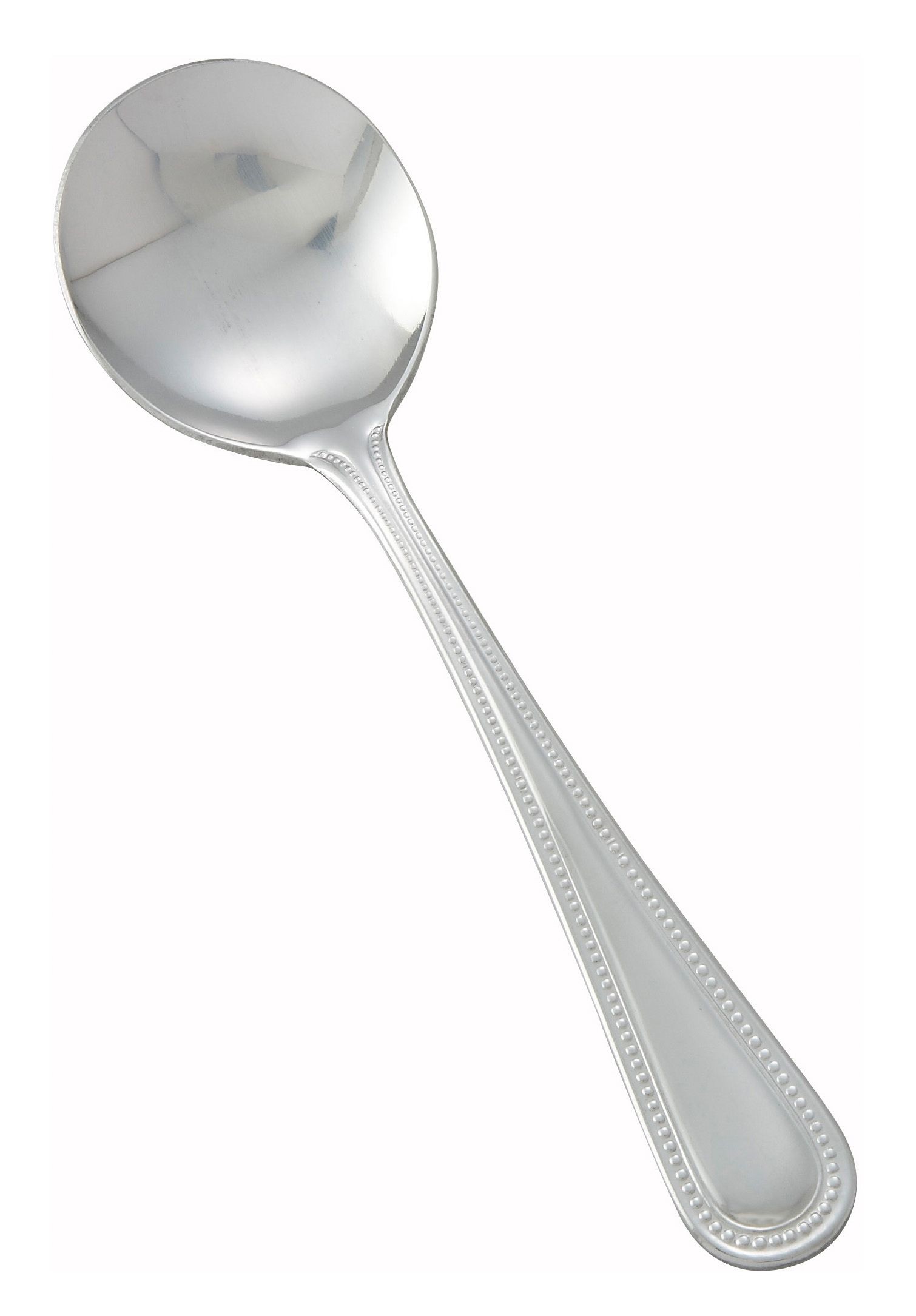 Winco 0005-04 Dots Heavy Weight Mirror Finish Stainless Steel Bouillon Spoon (12/Pack)
