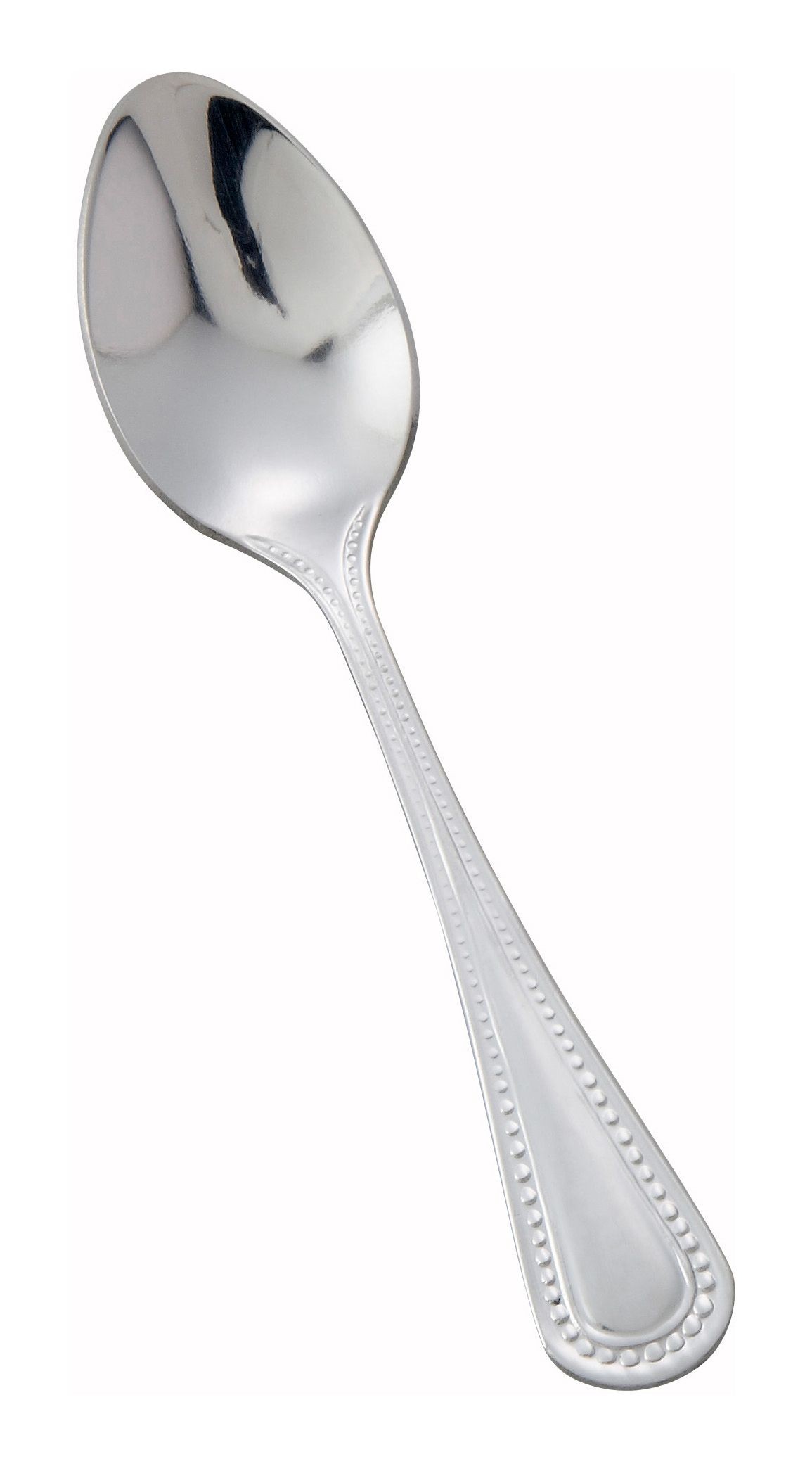 Winco 0005-09 Dots Heavy Weight Mirror Finish Stainless Steel Demitasse Spoon (12/Pack)