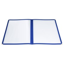 Winco PMCD-9B Blue Double Fold Menu Cover 9-1/2&quot; x 12&quot;