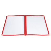 Winco PMCD-9R Red Double Fold Menu Cover 9-1/2&quot; x 12&quot;