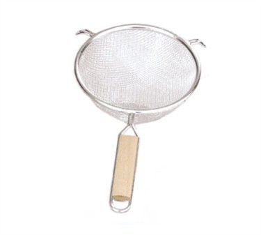 TableCraft 82 Double Mesh Fine Strainer with Wooden Handle 6-1/4" Dia.