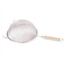 TableCraft 84 Double Mesh Fine Strainer with Wooden Handle 8&quot;