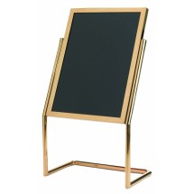 Aarco Products P-17B Double Pedestal Free Standing Display/Broadcaster Brass Frame with Markerboard