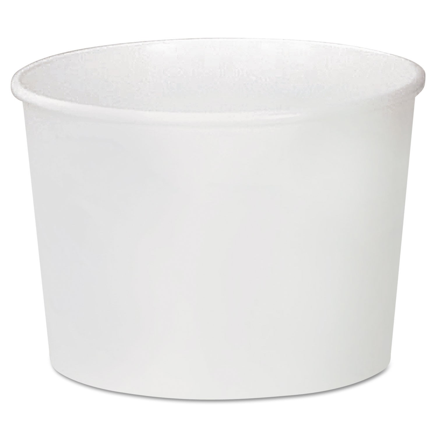 Double Poly Paper Food Container, Squat, White, 16 oz, 500/Carton