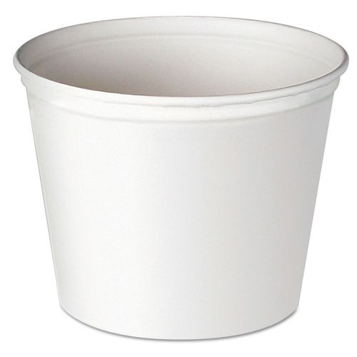 Double Wrapped Paper Bucket, Unwaxed, White, 53 oz, 50/Pack