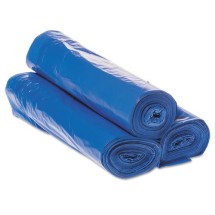 Draw-Tuff Institutional Draw-Tape Can Liners, 30 gal, 1 mil, 30.5&quot; x 40&quot;, Blue, 200/Carton