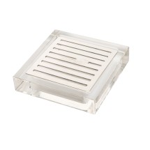 Rosseto LD108 Rosseto Square Acrylic Drip Tray With Stainless Steel Insert For Beverage Dispensers