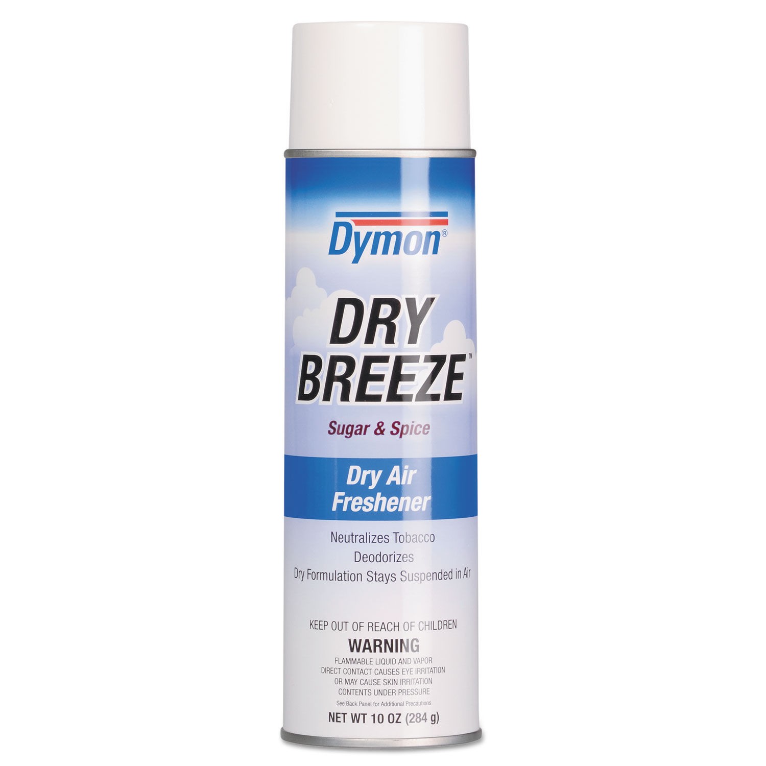 Dry Breeze Aerosol Air Freshener, Sugar and Spice, 10 oz Aerosol Spray, 12/Carton
