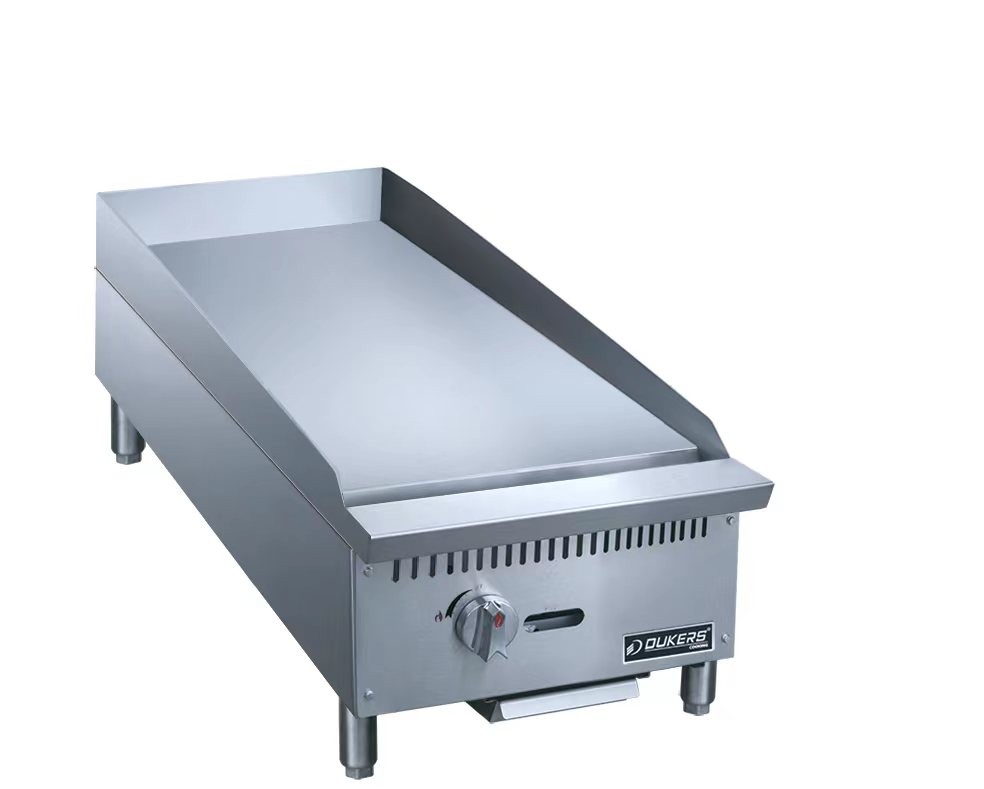 Dukers DCGMA12 12" Countertop Gas Griddle- 1" Plate