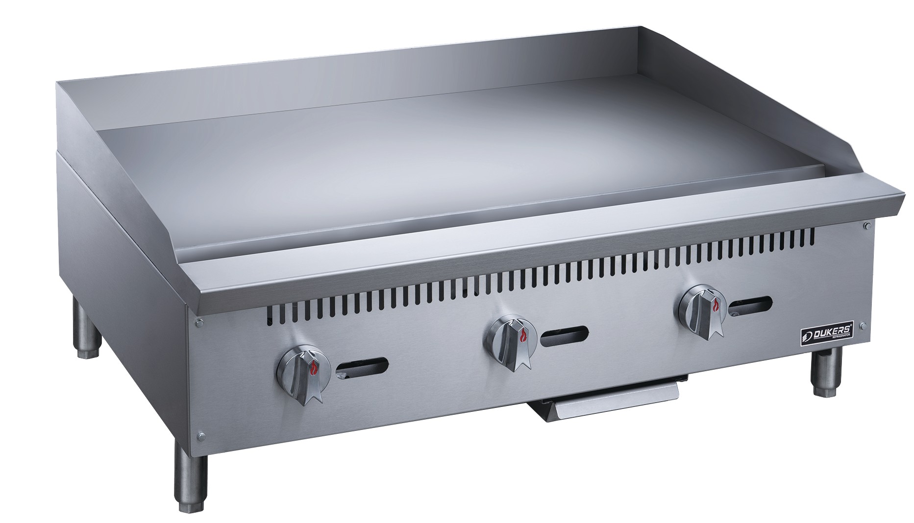 Dukers DCGMA36 36" Countertop Gas Griddle - 1"Plate