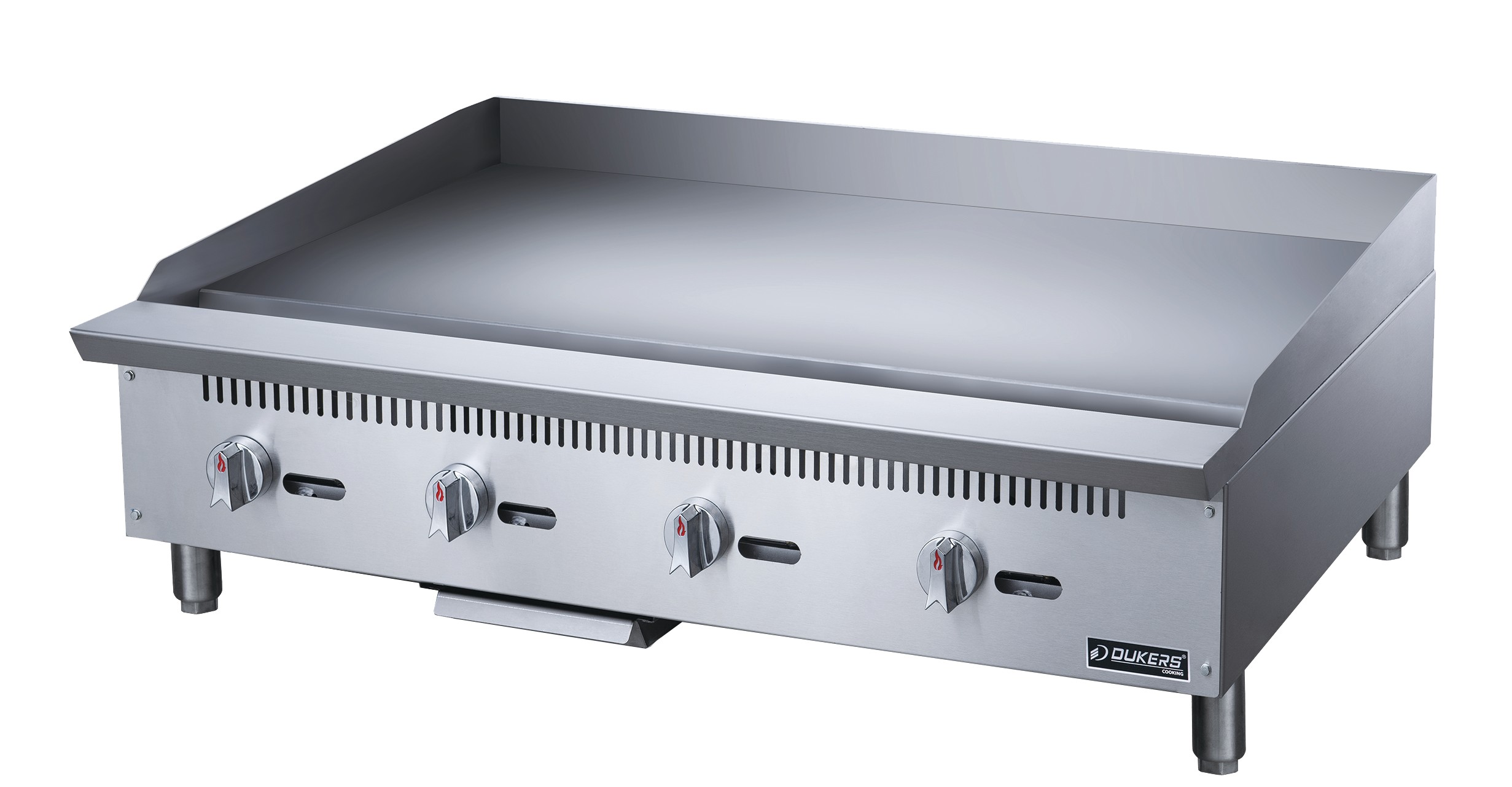 Dukers DCGMA48 48" Countertop Gas Griddle - 1" Plate