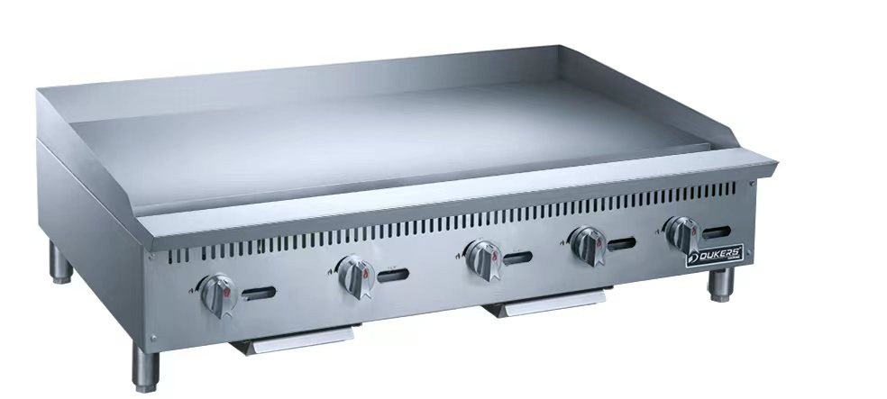 Dukers DCGMA60 60" Countertop Gas Griddle - 1"Plate