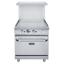 Dukers DCR24-GM 24&quot; Gas Range with 24&quot; Griddle and Oven - 82,000 BTU