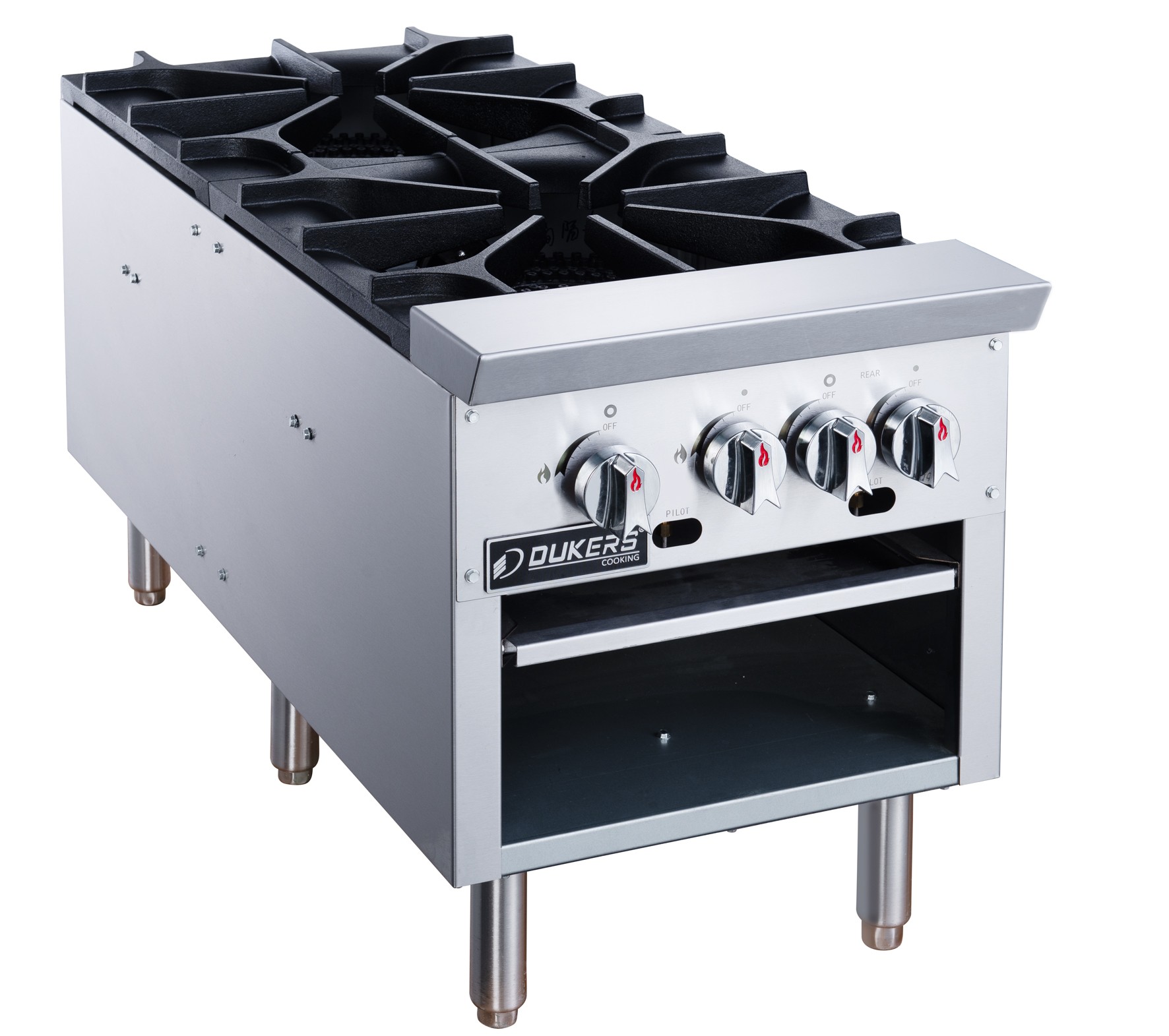 Dukers DCSPA2 160,000 BTU Double Burner Stock Pot Range