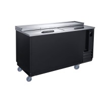 Dukers DHBC65 65" Horizontal Black Bottle Cooler