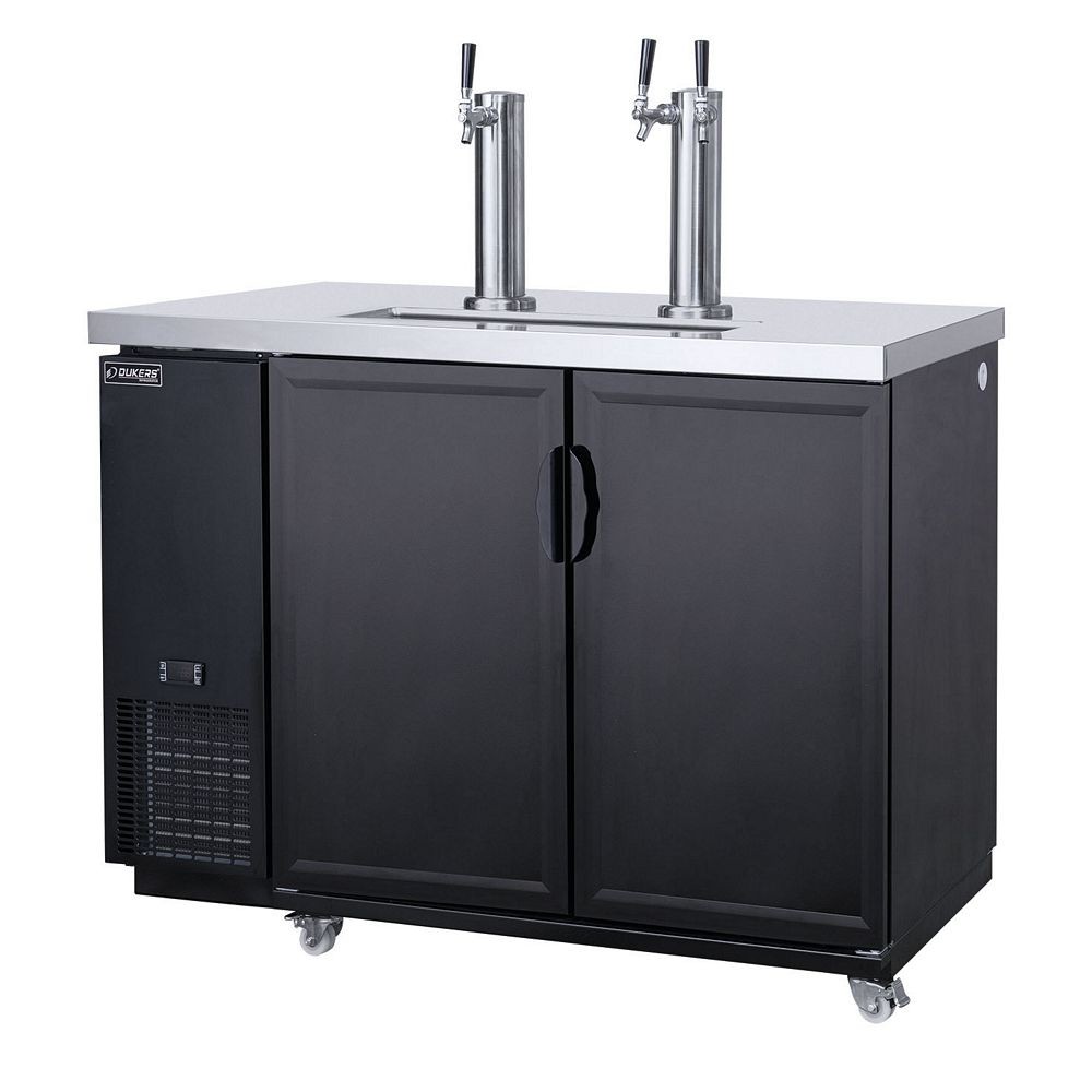 Dukers DKB48-M2 Dual Tap Kegerator Draft Beer Cooler 49"