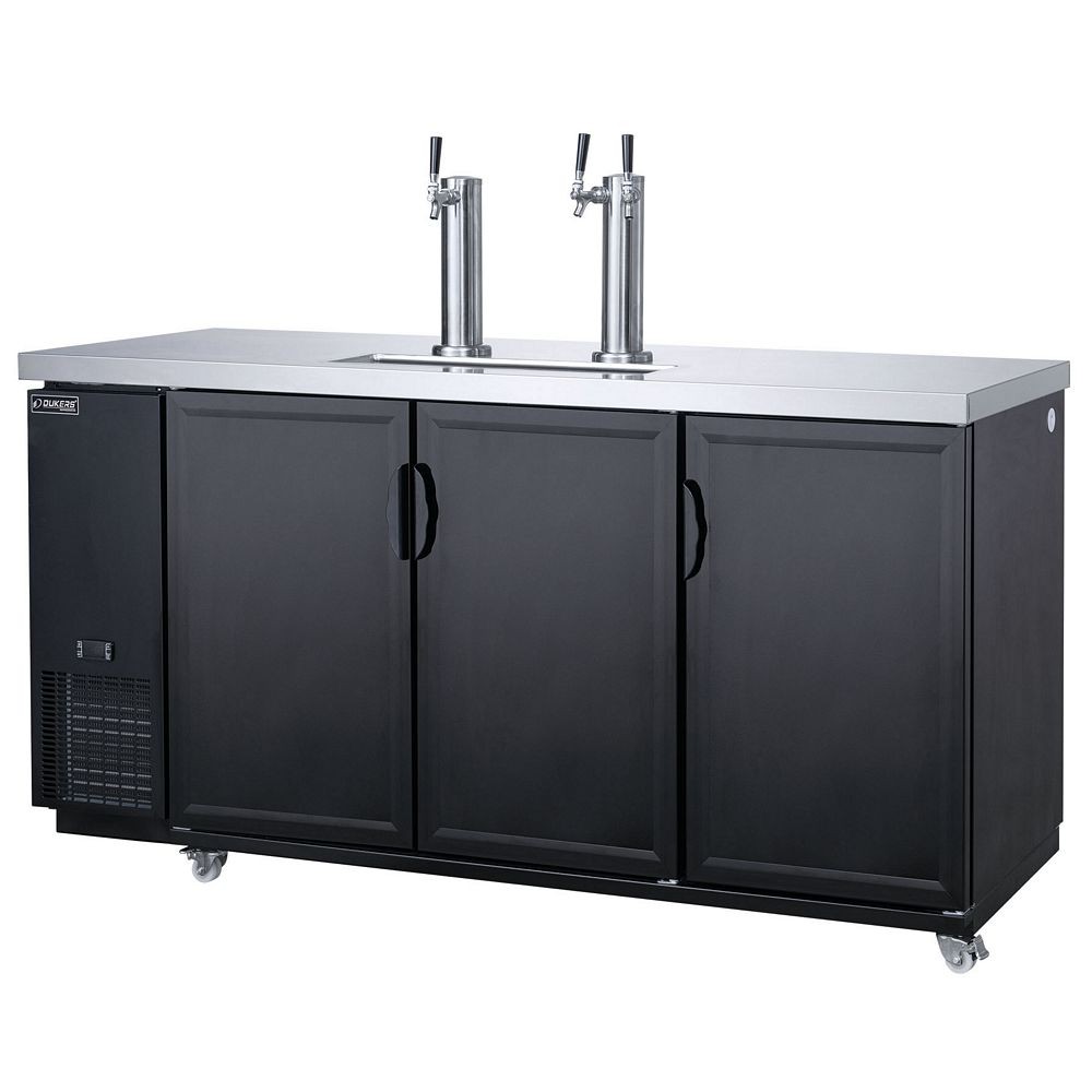 Dukers DKB72-M3 Dual Tap Kegerator Draft Beer Cooler 73"