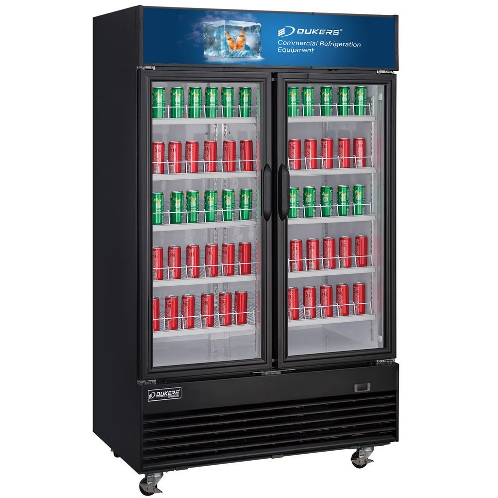 Dukers DSM-33R 2-Glass Swing Door Refrigerated Merchandiser 39-3/8"
