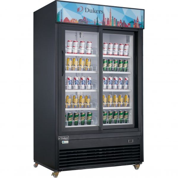 Dukers DSM-40SR 2-Glass Sliding Door Refrigerated Merchandiser 47"