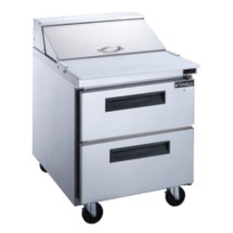 Dukers DSP29-12M-D2 29&quot; Two-Drawer Mega Top Sandwich / Salad Prep Refrigerator