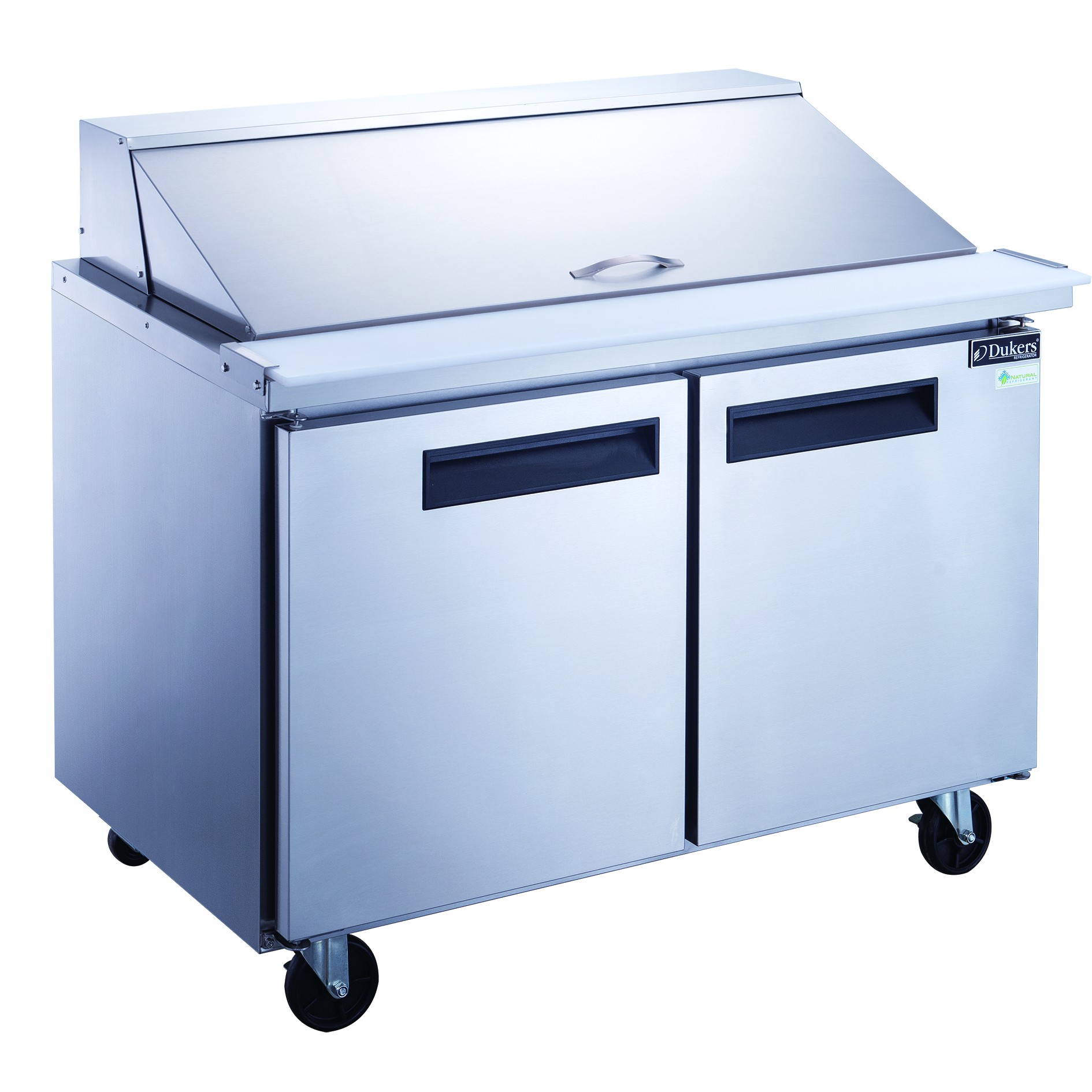 Dukers DSP36-15M-S2 36" Mega Top Two-Door Food Prep Table Refrigerator
