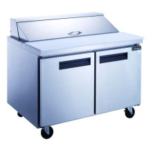 Dukers DSP48-12-S2 2-Door Sandwich / Salad Prep Table Refrigerator 48"