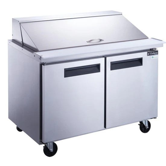 Dukers DSP48-18M-D4 48" Four-Drawer Mega Top Sandwich / Salad Prep Refrigerator