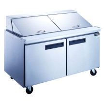 Dukers DSP60-24M-S2 2- Door Mega Top Sandwich / Salad Prep Table Refrigerator 60"