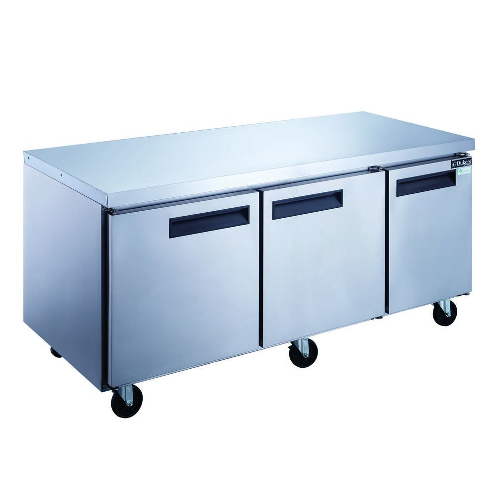 Dukers DUC72F 3-Door Undercounter Reach-In Freezer 72"