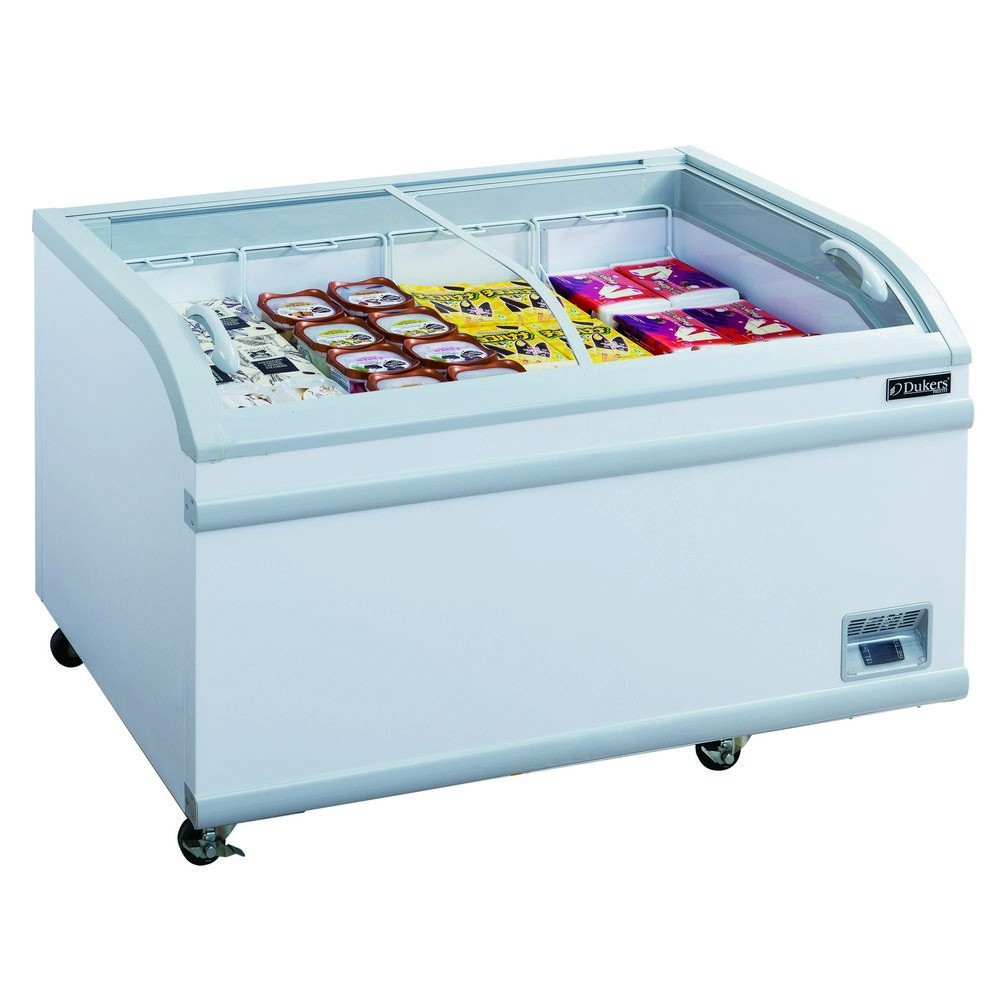 Dukers WD500Y Curved Sliding Lid Chest Freezer 17.6 cu. Ft.