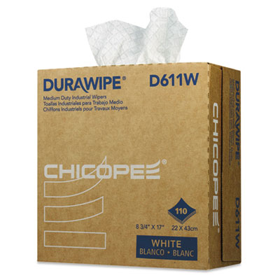Durawipe Medium-Duty Industrial Wipers, 8-4/5" x 17", 1320/Carton
