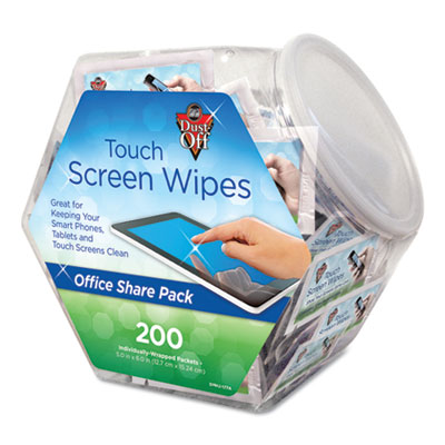 Dust-off Anti Static Monitor Wipes, 200 Individual Foil Packets