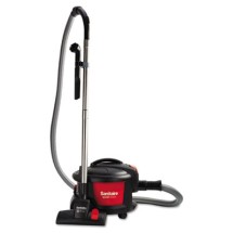 EXTEND Top-Hat Canister Vacuum, 9 Amp, 11" Cleaning Path, Red/Black