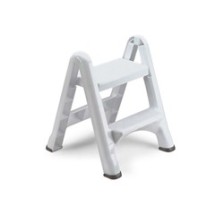 EZ Step 2-Step White Folding Stool