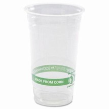 GreenStripe PLA Cold Cups, 24oz, Clear 1000/Carton