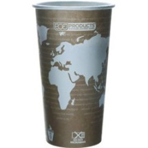 World Art Renewable Resource Compostable Hot Drink Cups, 20 oz, Tan 1000/Carton