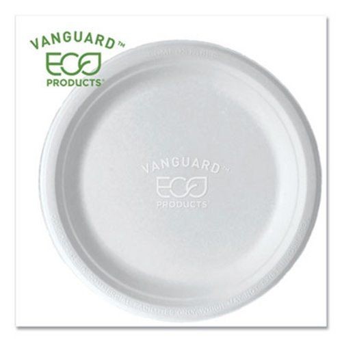Eco-Products Vanguard Renewable and Compostable Sugarcane Plates, 9", 500/Carton