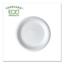 Eco-Products Vanguard Renewable and Compostable Sugarcane Plates 6&quot;, 1,000/Carton