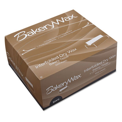EcoCraft Interfolded Dry Wax Bakery Tissue,6 x 10 3/4, White,1000/Box,10 Box/CT